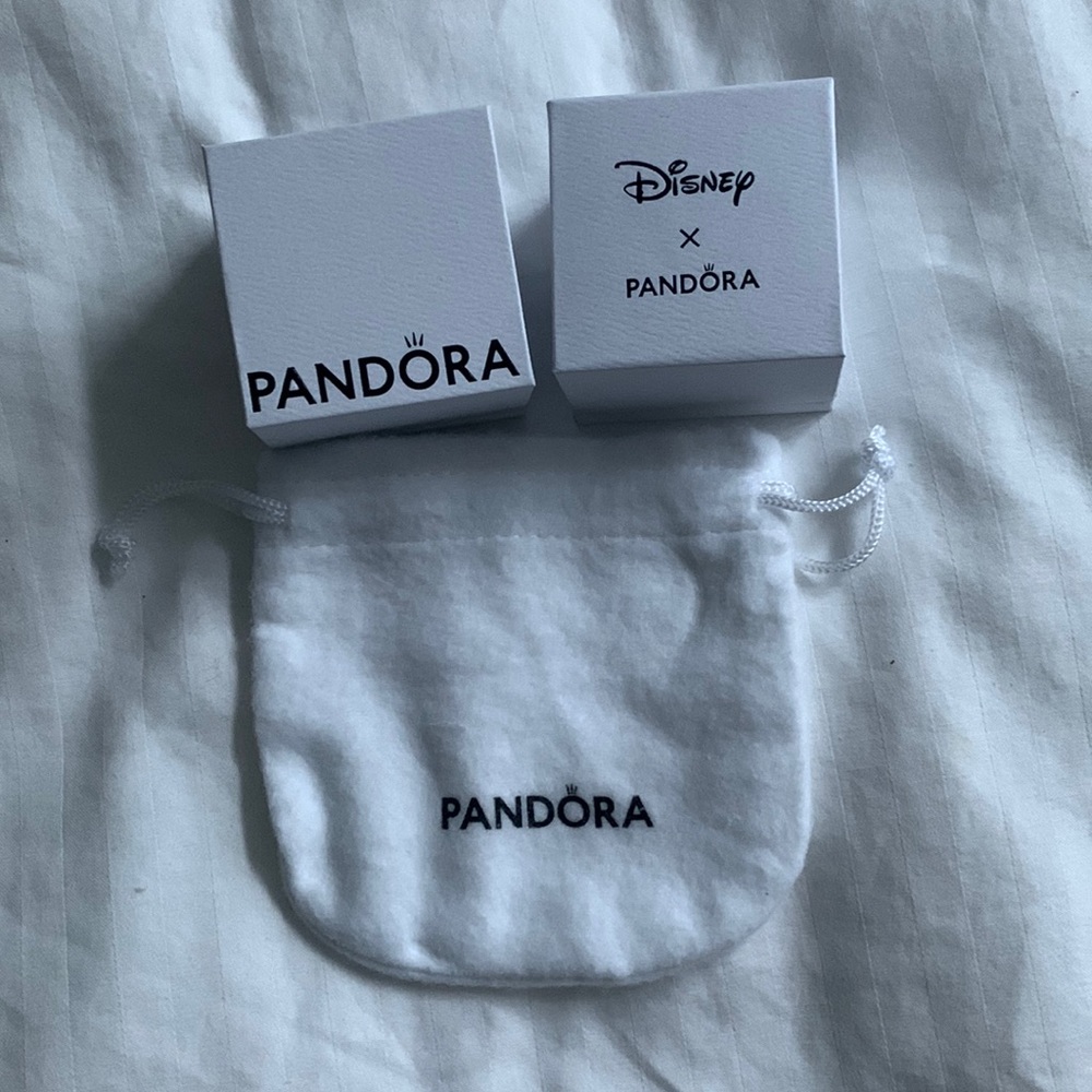 Pandora packaging - 2 ring boxes and a jewelry bag